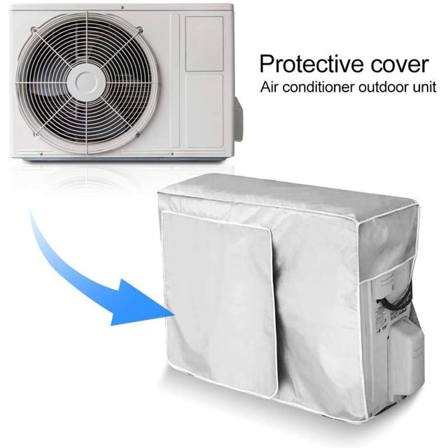 Cubierta de aire acondicionado, cubierta de aire acondicionado impermeable antinieve para exteriores, cubierta de aire acondicionado cuadrada antipolvo para el hogar (80 × 30 × 57 cm)