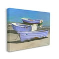 thumbnail image 3 of Boats On Shore Coastal Beach Transportation Painting Gallery Wrapped Canvas Print Wall Art, 3 of 7