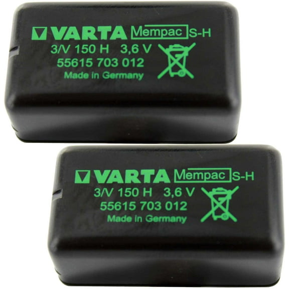 2x Varta Rechargeable Mempac Microbattery NiMH Battery 55615-703-012