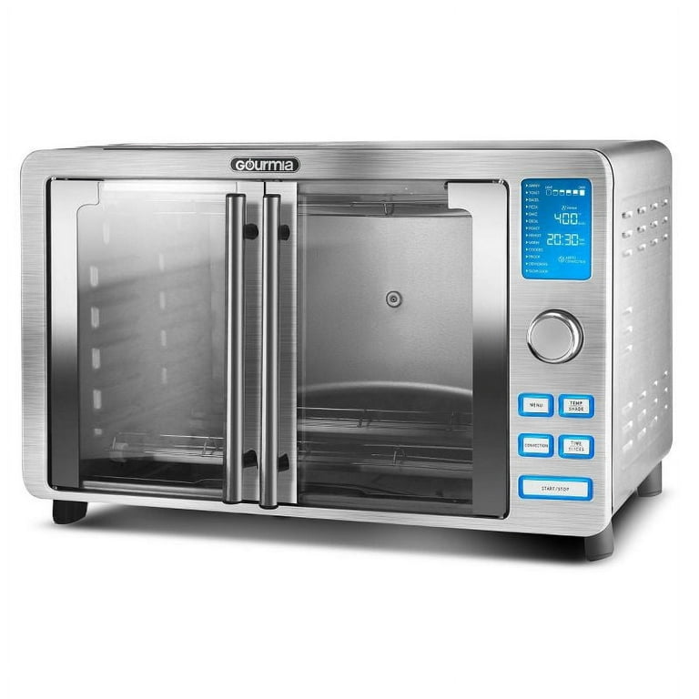 Gourmia GTF2440 6-Slice Digital Toaster Oven Air Fryer with 19 One-Touch Presets, Stainless Steel