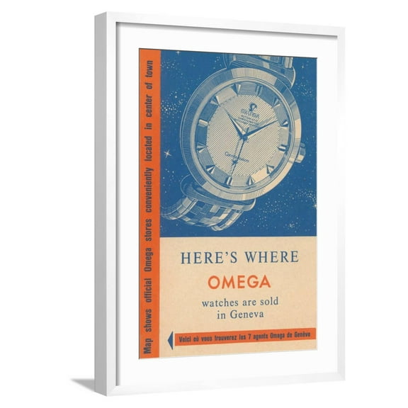 Art.com Where Omega Watches are Sold Art Print, White Frame Wall Art, 21" x 29"