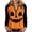 Gold_1, variant on Godom Women's Halloween Long Sleeve V Neck Shirt Funny Graphic Top Fall Casual Loose Holiday T-Shirt