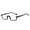 Black, variant on Blue Reversal Half Rimless Reading Glasses 3.0, Fashion Rectangle Presbyopia Glasses for Men and Women, HD Half Moon Spring Hinge Readers +3.00