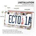 thumbnail image 5 of Coolnut Vintage Daisy License Plate Frame 2 Pack 2 Holes Car Aluminum License Plate Holder Automotive Parts Decoration Universal with Screw Caps Cover, 5 of 7