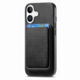 thumbnail image 2 of B2 For iPhone 16 Case Detachable Magnetic Card Bag Leather+TPU Phone Cover - Black, 2 of 5