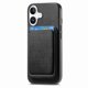 thumbnail image 2 of KAIYANG B2 Funda para iPhone 16 Plus con tarjetero magnético desmontable, funda de cuero y TPU, color negro, 2 of 5