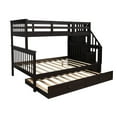 SESSLIFE Trundle Bed with Storage, Twin Over Full Bunk Bed with Safety