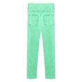 thumbnail image 3 of Aislor Girls Dance Yoga Leggings Footless Tights Flamingos Elastic Waistband Ankle Length Pants Size 3-14 Green 7-8, 3 of 7