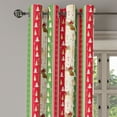 thumbnail image 2 of Ambesonne Christmas Grommet Curtain, Deer Pines Borders, 50" x 96", Green Dark Coral White, 2 of 6