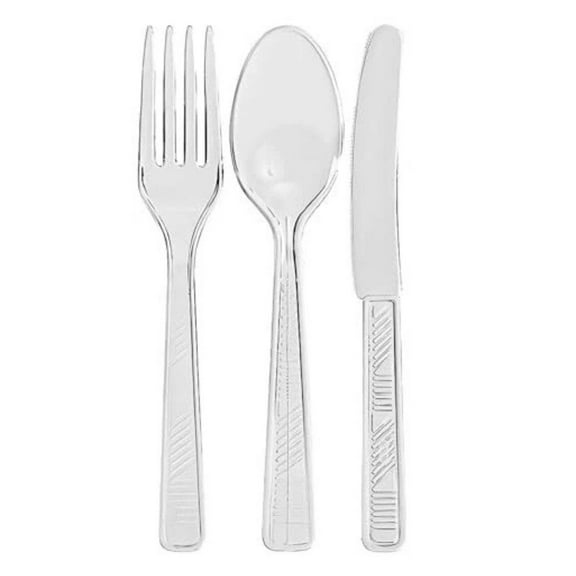 Disposable Clear Combo Cutlery Set:48CT