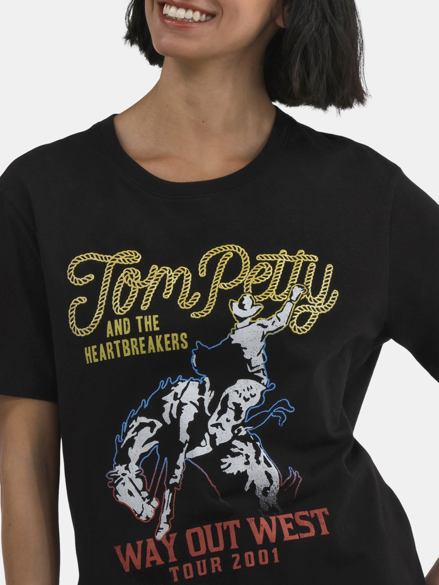 Time and Tru Tom Petty Way Out West Women's Graphic Tee, Sizes XS-XXXL