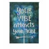 PKQWTM Your Vibe Attracts Your Tribe Modern Calligraphy Door Curtain Window Cover Home Decor Hanging Curtain Size 85x120 CM