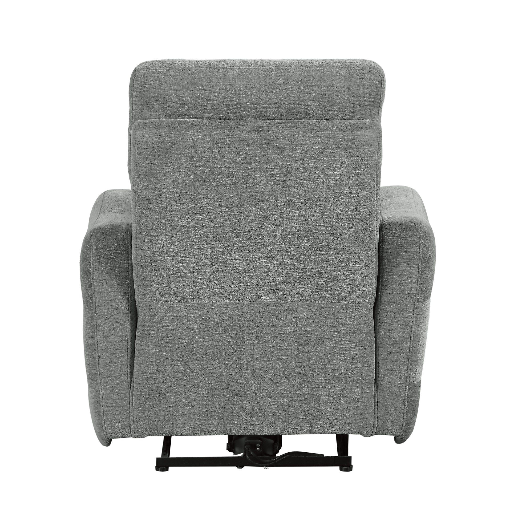 OakvillePark Gormley Chenille Fabric Upholstered Power Lay Flat Reclining Chair, Dove Gray