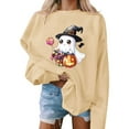 thumbnail image 2 of Kaliqueen Crewneck Sweatshirt Halloween-themed prints Long Sleeve Pullover Casual Gothic Fall Clothes 2025, 2 of 3