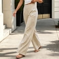thumbnail image 5 of Gytharion Women's Striped Wide Leg Pants High Waist Tailored Fit Dress Trousers Flowy Straight Leg Design Work Slacks with Pockets for Office, 5 of 8
