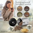 thumbnail image 4 of 16 Oz Stainless Steel Airtight Coffee Canister with Scoop and Date Tracker, Vacuum Sealed Container for Fresh Espresso Beans, Tea, Sugar, and Kitchen Dry Food Storage, 4 of 9