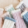 thumbnail image 3 of Calcetines de terciopelo de coral para mujer, otoño e invierno, posparto, además de toalla de dormir gruesa de terciopelo, calcetines de suelo para el hogar, calcetines cálidos, 3 of 6