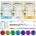 thumbnail image 2 of Sofucor 19-Inch Flush Mount Contemporary Ceiling Fan with LED Lights, Remote and App Control, 2 of 10