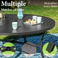 thumbnail image 5 of SUMMIT LIVING 5-Piece Outdoor Patio Dining Set with Wicker Cushioned Chairs & 42" Round Table for 4-Person, Black&Brown, 5 of 11