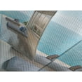 thumbnail image 4 of Ambesonne Summer Quilted Bedspread Set 3 Pcs, Minimalist Beach House, Queen Size, Pale Brown Sky Blue, 4 of 5