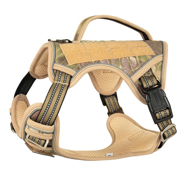 Arnés Para Perros Arnés De Entrenamiento Para Perros Ajustable Chaleco Acolchado Transpirable Para Mascotas Arnés Para Perros De Servicio Con Sistema Molle Rayas Reflectantes Arnés Para El Pecho Para seitruly PT001493-03