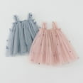 thumbnail image 3 of Zhuashum Girls Easter Dress 18-24 Months Toddler Summer Sleeveless Mesh Princess Dress Round Neck Suspender Dress Adorable Playsuit Blue, 3 of 3