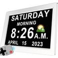 thumbnail image 4 of 【Upgraded】19 Alarms Digital Talking Clock with Day and Date, Custom Reminders, 1280*800p HD Dsiplay, 10-Levels Dimmer, Auto DST, Sleep Trainer for Elderly Dementia, Voice-Talking with Remote, 4 of 4