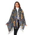 thumbnail image 3 of FORMRS Womens Scarf Winter Soft Long Big Warm Shawls Wrap Tassel Scarves, Halloween Houses Pattern, 3 of 9