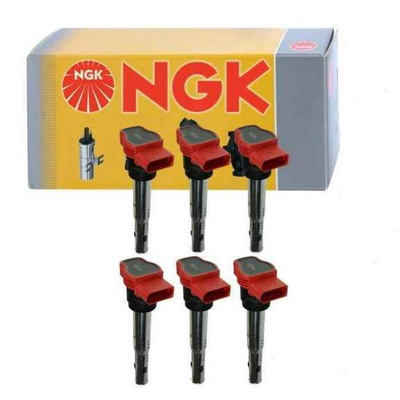 6 pc NGK Ignition Coils compatible with Audi S5 3.0L V6 2010-2017