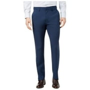 Kenenth Cole Mens Modern fit Dress Pants 34 / 32 Navy Blue Check