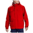thumbnail image 1 of uikmnh Jackets For Men,Male Detachable Two Piece Jacket Outdoor Windproof Hooded Jacket,Size L, 1 of 5