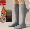 thumbnail image 1 of Calcetines de algodón de pantorrilla para hombre, calcetines largos de algodón de rizo, otoño e invierno, calcetines de algodón de color sólido de tubo alto y cálidos gruesos, 1 of 4