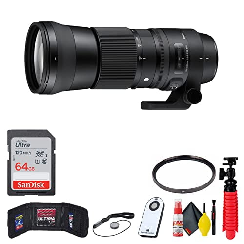 Sigma 150-600mm F/5-6.3 DG OS HSM Contemporary Lens for Canon EF W/Accessories