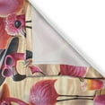 thumbnail image 2 of Ambesonne Flamingo Kitchen Curtains, Tropical Birds Funny Beach, 55"x36", Pink Beige and Pale Sky Blue, 2 of 3