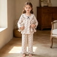 thumbnail image 2 of Girl Outfits Clothes Long Sleeve Cartoon Print Homewear Girls' Clothing Sets, 2 of 5