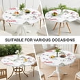 thumbnail image 7 of White Christmas Snowman Pattern Round Fitted Tablecloth with Elastic Edge,Dining Table Cover Waterproof,Outdoor Round Tablecloth for Camping,Dining,Indoor and Outdoor, 7 of 7