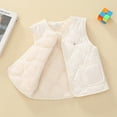 thumbnail image 2 of Gubotare Girls Fleece Vest Toddler Baby Boy Girl Fleece Vest Fuzzy Sleeveless Waistcoat Winter Plush Jacket Vest with Pockets 12 18 Months (White,12-18 Months), 2 of 7