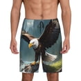 thumbnail image 1 of Fotbe Forest River Bald Eagle Pantalones Cortos de Pijama para Hombre, Ropa de Dormir, Pantalones de Pijama Cortos para Hombre-Small, 1 of 6
