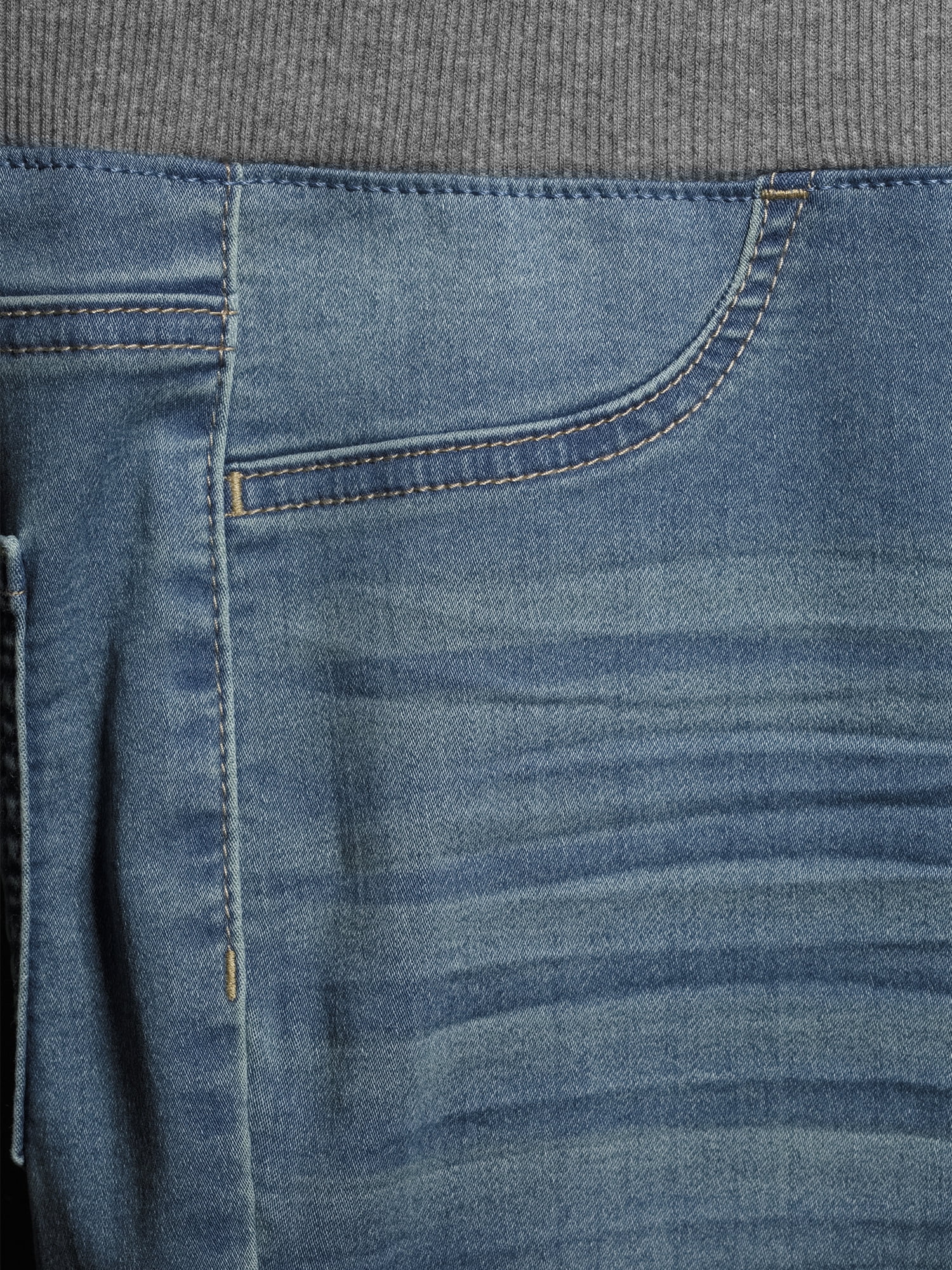No Boundaries Juniors' Mid Rise Pull-On Jeggings with Rib Waistband