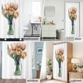 thumbnail image 6 of Watercolor Tulip Fabric Shower Curtain Yellow Flowers Leaf Washable Shower Curtains for Bathroom, Waterproof Bath Curtain with Hooks Home Decor 36x72in, 6 of 8