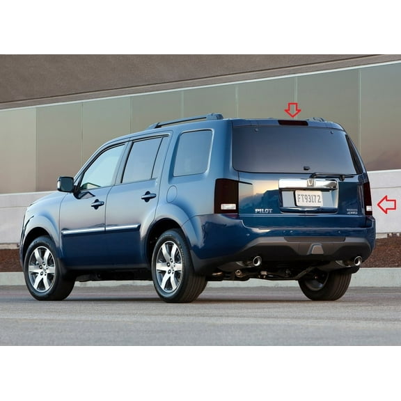 BlingLights Brand Tinted Protective Taillight Film Covers for 2009-2015 Honda Pilot