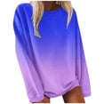 thumbnail image 2 of 2023 Chandail en Molleton Oversize pour Femmes Mode Femme Manches Longues Col Rond Blouse Imprimée Automne Pull Décontracté Tops Coupe Ample Tops pour Femmes, 2 of 5
