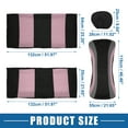 thumbnail image 4 of Universal 9 Piece Car Seat Covers Kit Washable and Breathable SUV Car Interior Seat Protectors Pink, 4 of 6