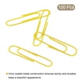 thumbnail image 3 of Unique Bargains Paper Clips 2 Inch Vinyl Coated with Box for Office Home Yellow Count 100, 3 of 6