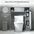 thumbnail image 3 of HOMCOM Freestanding Over the Toilet Bathroom Cabinet with Adjustable Shelves, Toilet Rack, Space Saver, Bathroom Storage Organizer, 3 of 9