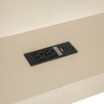 thumbnail image 4 of MAYEERTY Wood Full Size Platform Bed with Storage Shelves, Drawers, Charging Station and Upholstered Headboard, Cream, 4 of 12