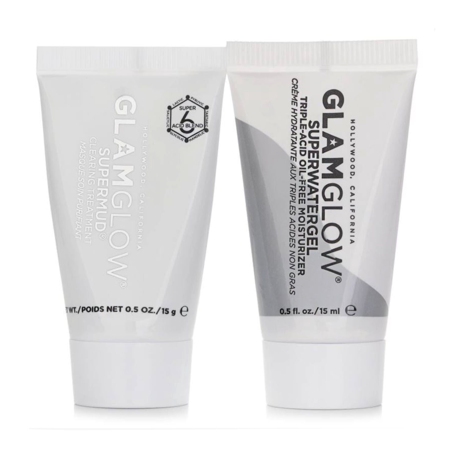 GlamGlow Pore-Clearing & Minimizing 2 Piece Mini Set - Face Mask and Moisturizer - New In Box