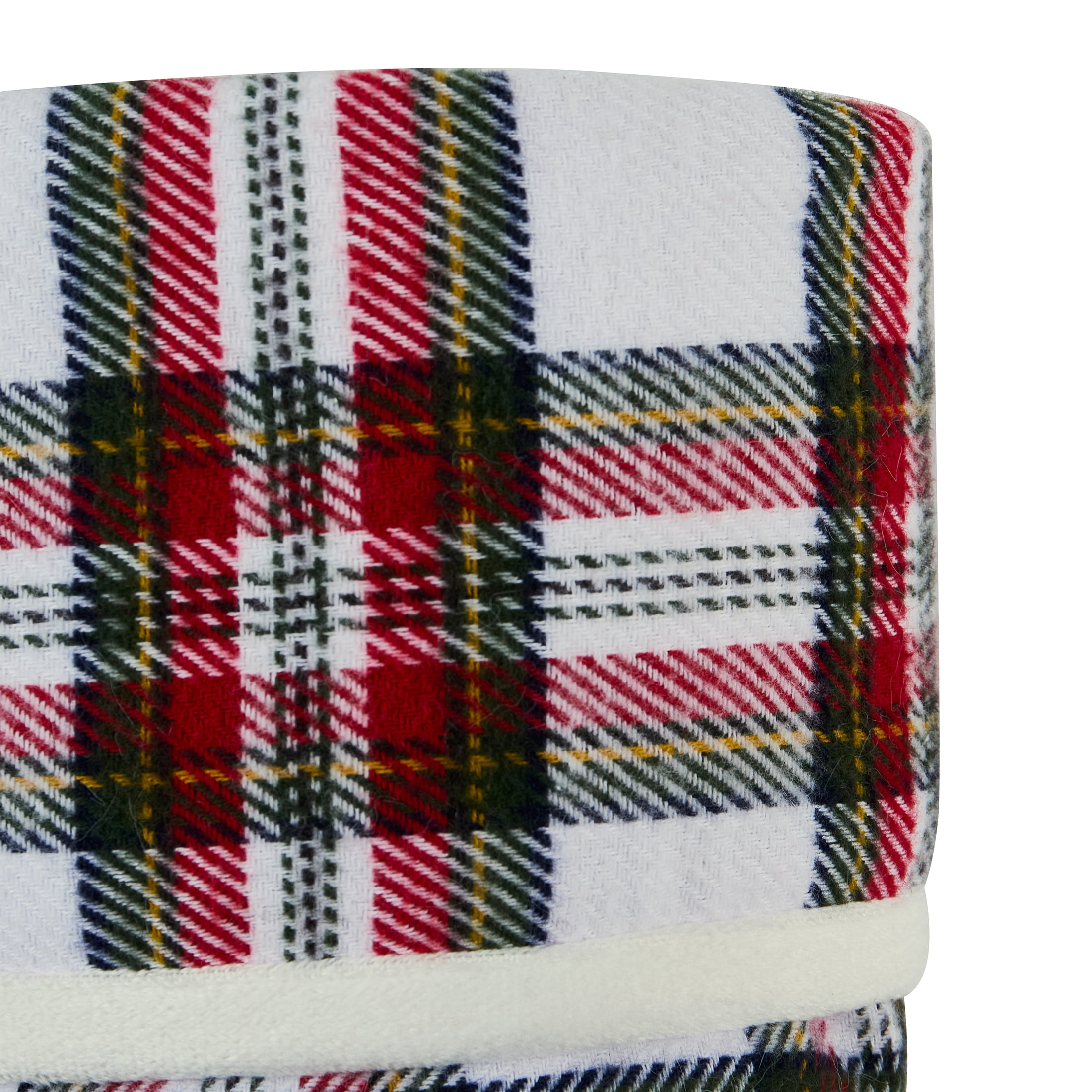 My Texas House Jewel Christmas Stockings, White/Multi Plaid, 20 in x 10 in, 2 Count