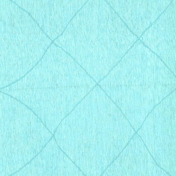 Ahgly Company Indoor Square Solid Light Blue Modern Area Rugs, 6' Square
