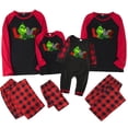 thumbnail image 1 of Conjuntos de pijamas navideños familiares a juego Grinch 2024, pijama de Grinch con parte superior y pantalones de pijama a cuadros, pijama de Grinch para niños y adultos para la familia, 9 Meses, 1 of 3